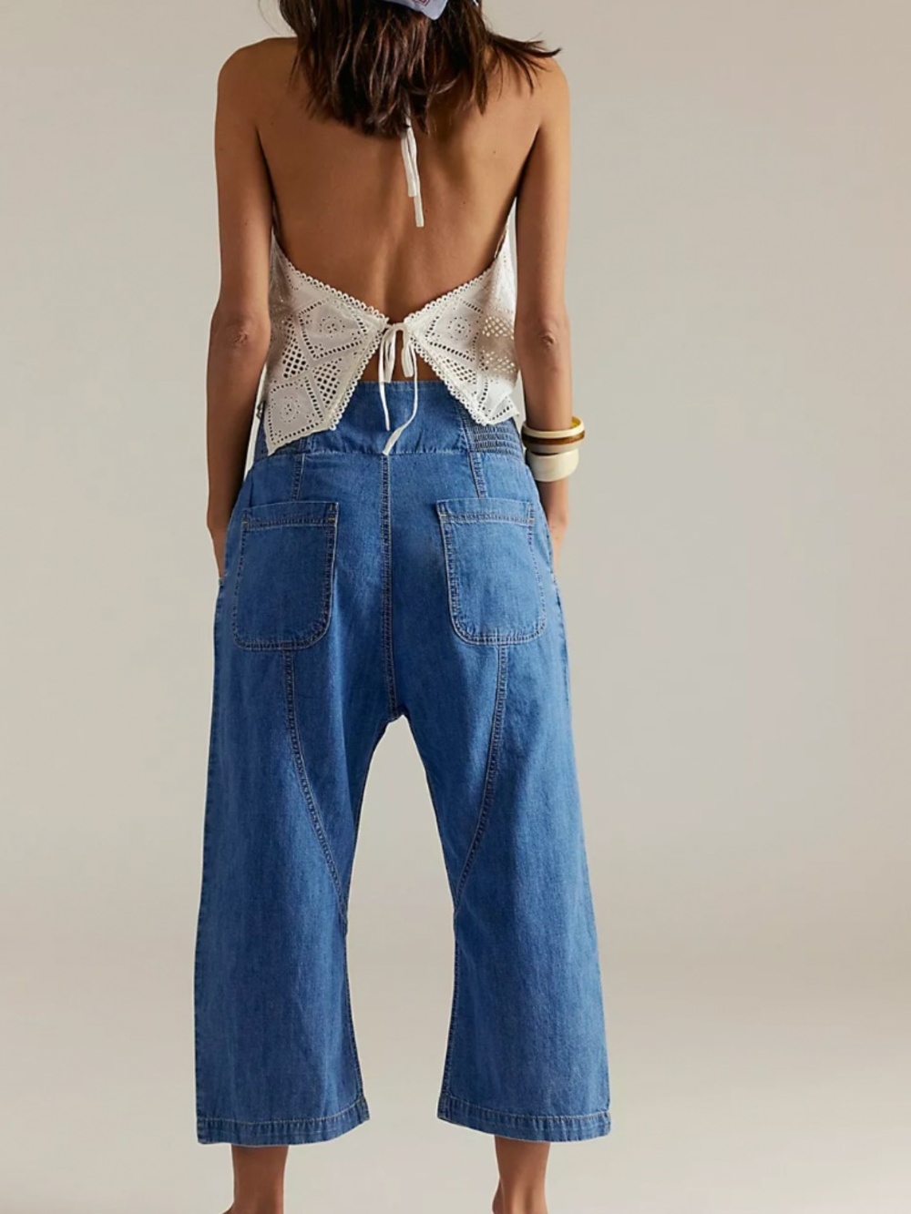 Free People We The Free Lunan Crop Harem Jeans Size S Dragonfly - Picture 2 of 7